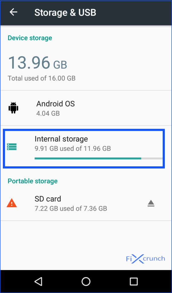 Internal Storage