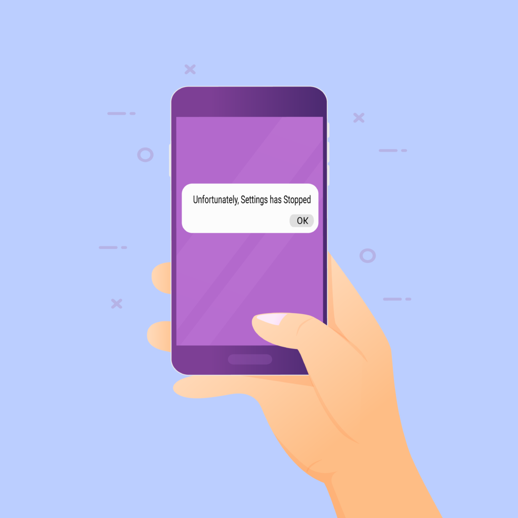 Unfortunately Settings has Stopped