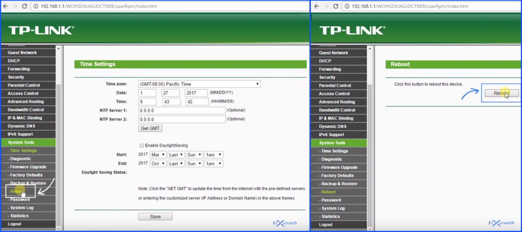 Old Router Reboot