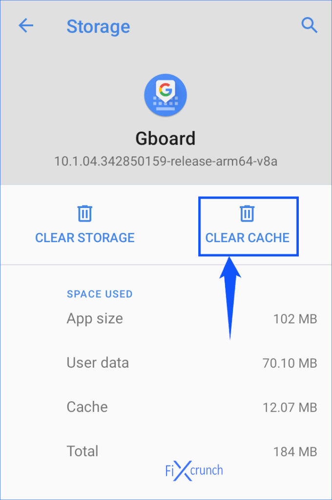 Gboard Clear Cache