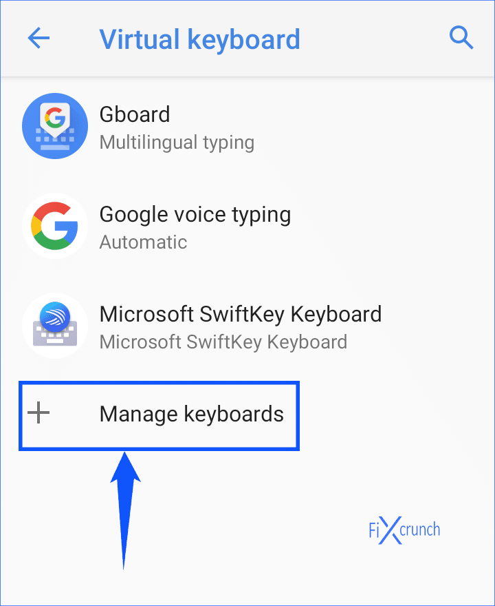 Manage keyboards