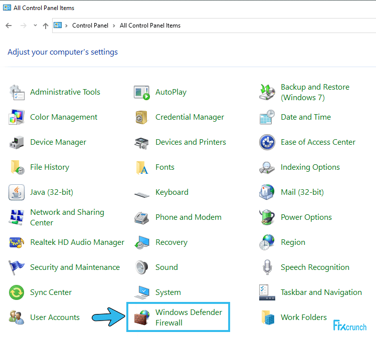 Windows Defender Firewall