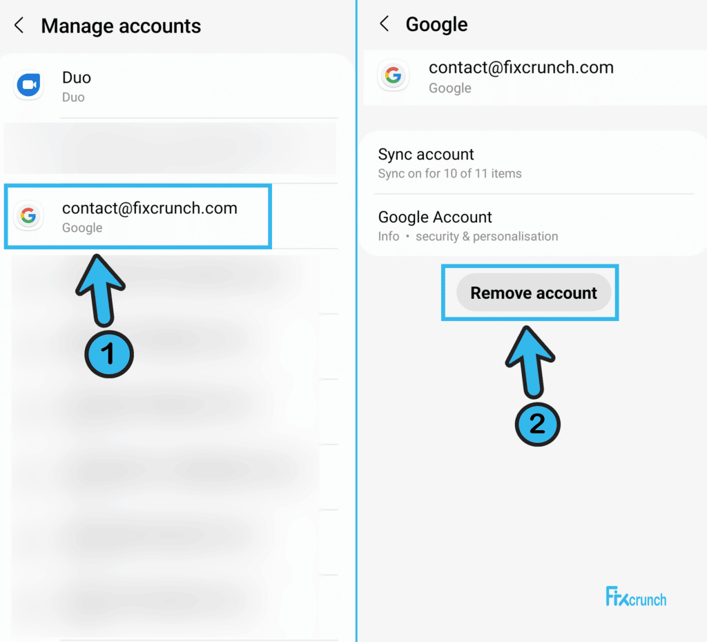 Remove Google Account