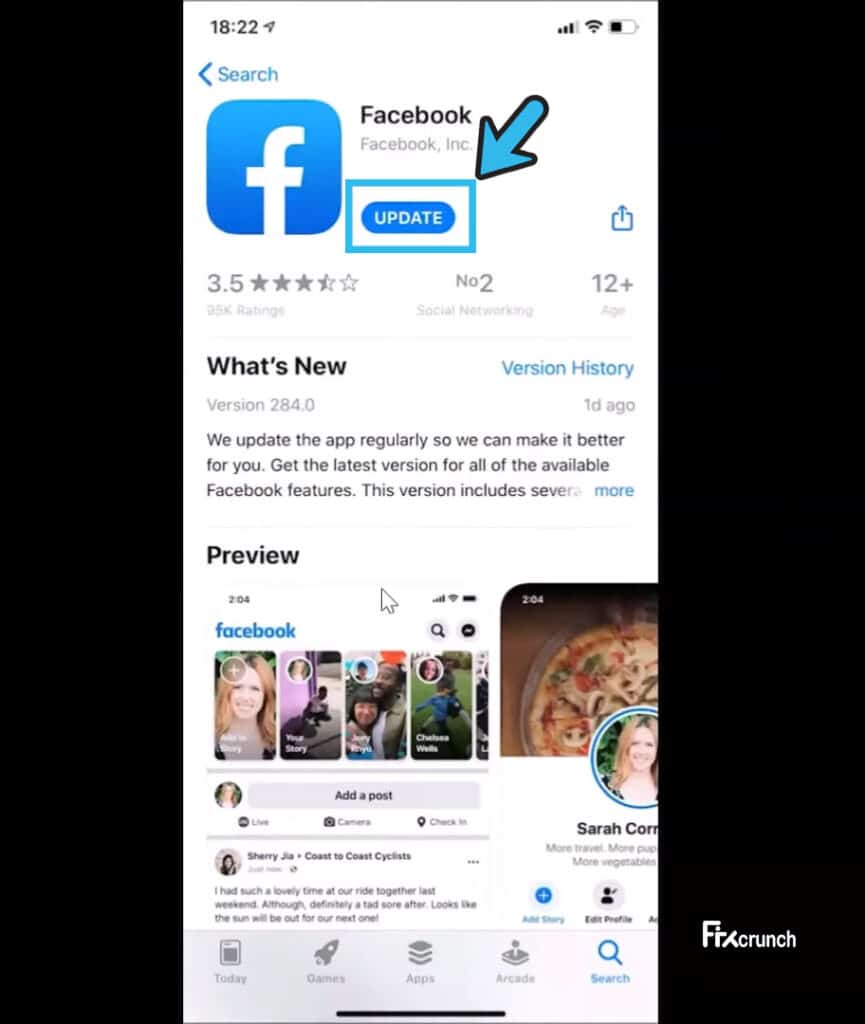 Update Facebook App