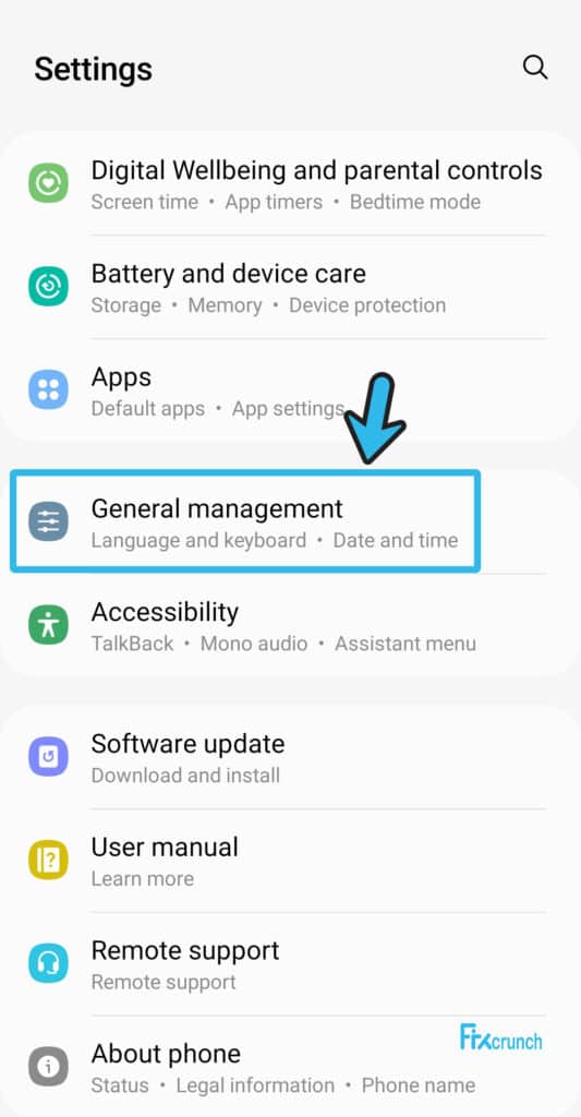 General Management in android