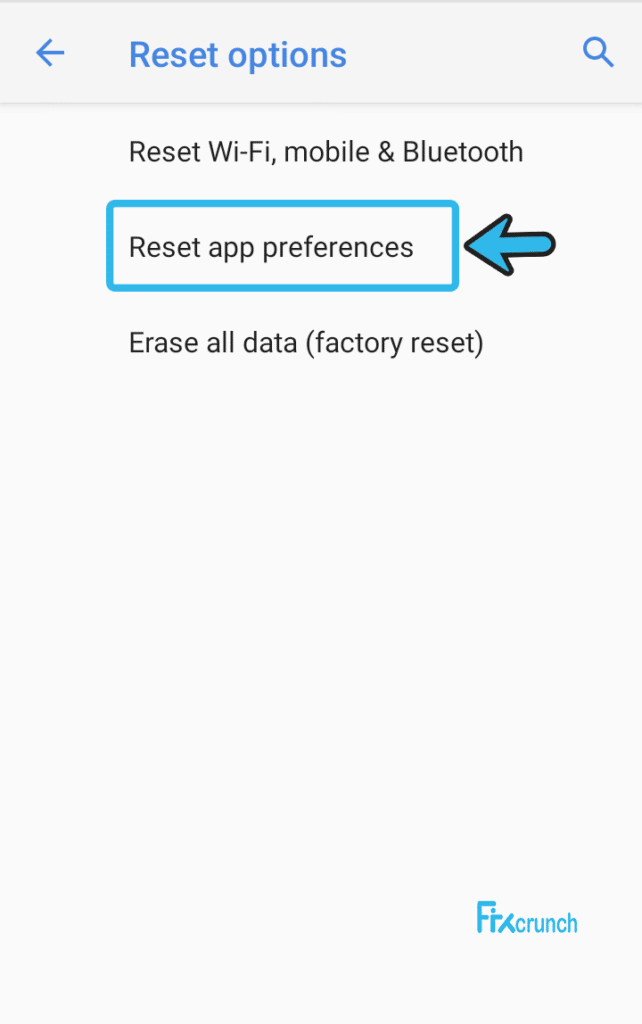 Reset App Preferences