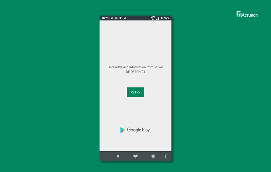 Play Store Error DF-DFERH-01
